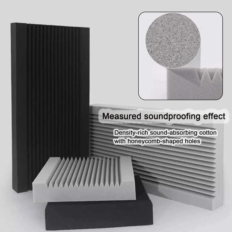 Pro Level Soundproof Studio Wedges Heavy Duty Acoustic Foam Panels 4 Inch Thick Noise Reducing Wall Tiles For Gaming Setup Home Theater Sick Sound Treatment Black Set Of 30