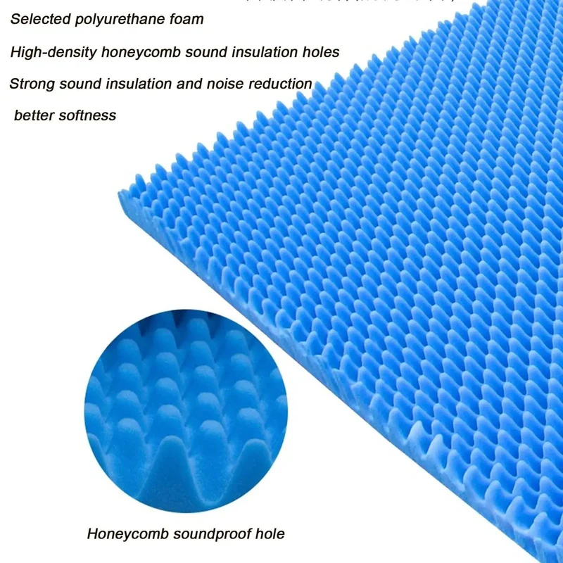 Heavy Duty Sound Proof Padding With Slick Water Resistant Acoustic Foam For Room Noise Cancelling And Super Quick Rebound Egg Crate Wall Panels Easy Peel Stick Game Changer