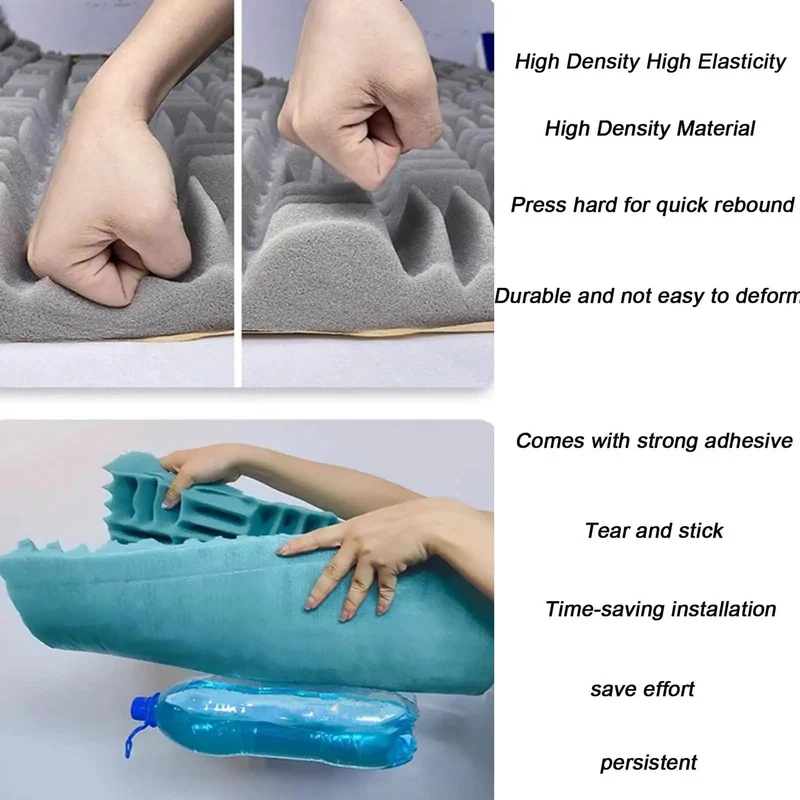 Heavy Duty Sound Proof Padding With Slick Water Resistant Acoustic Foam For Room Noise Cancelling And Super Quick Rebound Egg Crate Wall Panels Easy Peel Stick Game Changer