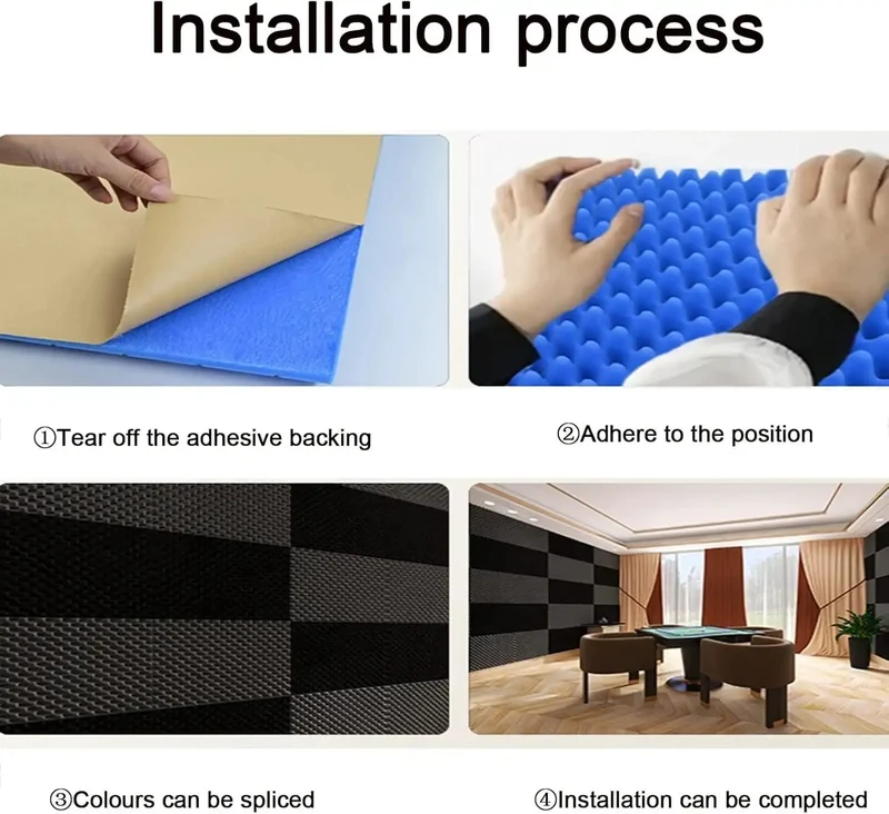 High Density Sound Proofing Foam Panels With Reliable Self Adhesive Back For Studio Home Office Noise Killer Fire Resistant Acoustic Tiles That Straight Up Silence Rooms And Boost Quality
