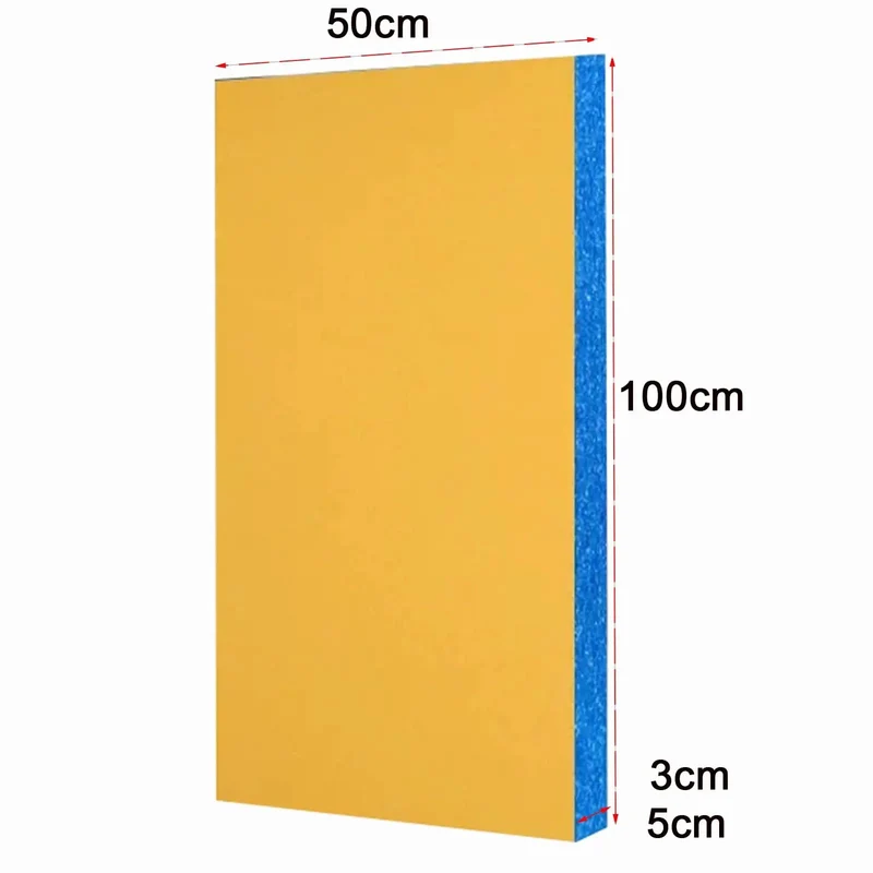 Solid Build High Density Acoustic Foam Panels Wall Sound Proof Pads Fabric Wrapped Studio Kit To Kill Echo And Reverberation No Sweat Setup Yellow Dampening Tiles