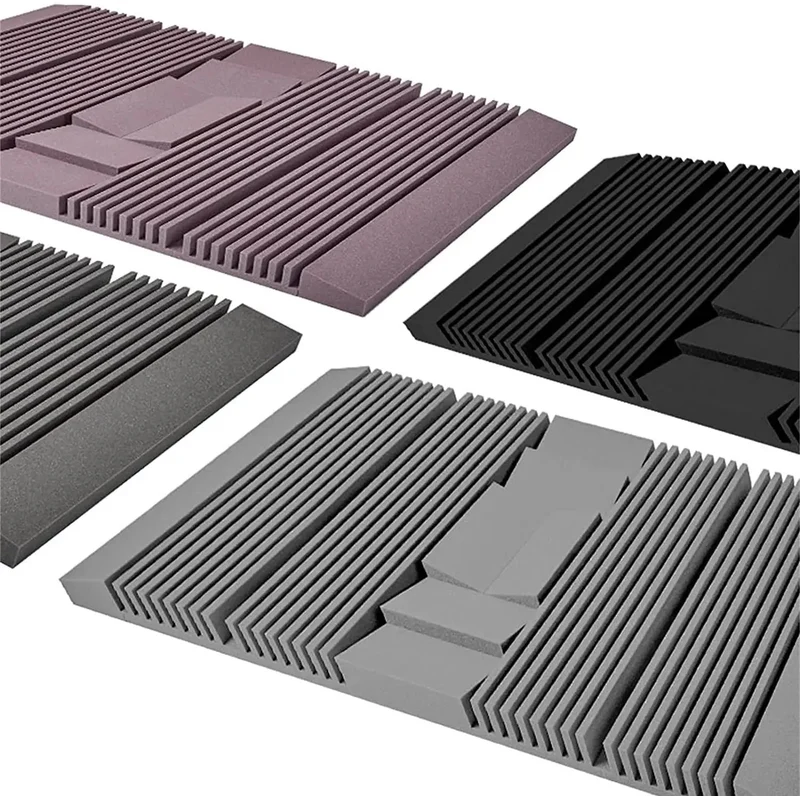 Premium Thick Acoustic Panels 2-Pack Soundproof Foam Tiles for Studio Recording and Home Office with Killer Noise Reduction and Echo Control to Make Your Space Look Fresh and Rock Solid in Gray
