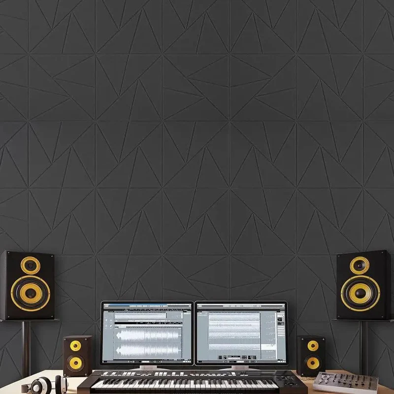 Bump Up Your Space Acoustics With These Heavy Duty Self Adhesive Acoustic Foam Panels Set Of 8 Sound Dampening Wall Tiles That Slap On Quick To Kill Echoes And Drop Noise For Studios Or Home Offices