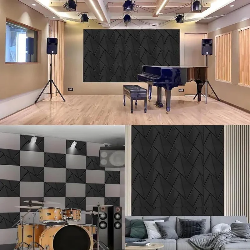 Eight Pack Peel And Stick Acoustic Foam Panels High Density Polyester Soundproof Wall Tiles For Studio Bedroom Echo Absorbing Noise Control Decoration Real Talk Audio Glow Up Banishes Bad Reverb Adds Pro Vibes To Your Space Easy Apply Supercharge Your