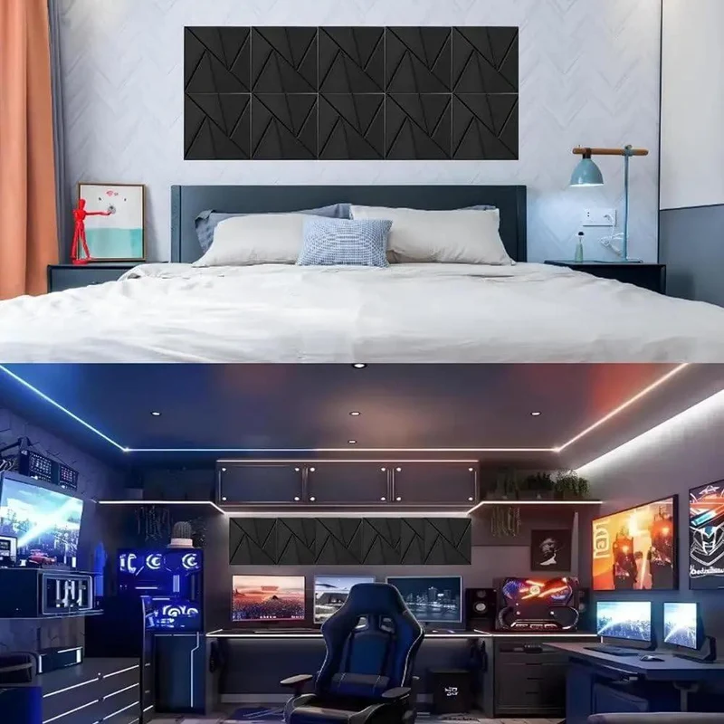 Self Adhesive Premium Quality Acoustic Foam Wall Panels Squash Room Echoes Fast And Peel And Stick Noise Dampening Tiles For Laid Back Home Office Gaming Den