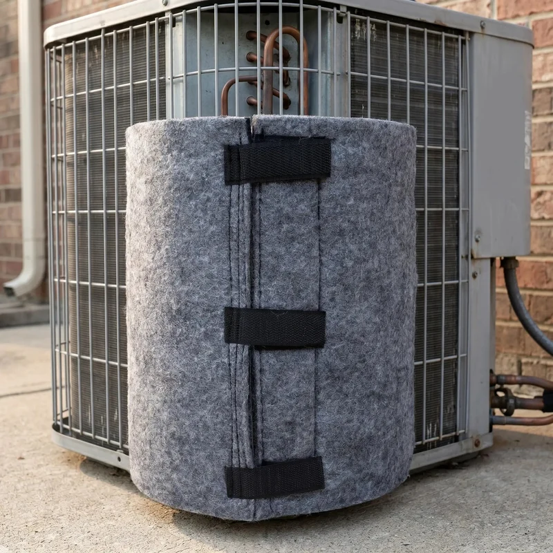 Self Adhesive Soundproof Foam Boards For Ac Compressor Units With Thick Sponge Noise Reduction Blanket For Outdoor Ac Soundproofing No Sweat Install And Solid Noise Stopping Power
