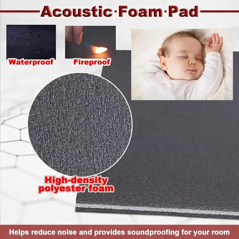 Super Thick Acoustic Foam Roll 11mm High Density Soundproof Cushion Mat Self Adhesive Shock Absorbing Pad For Hardwood Floors Pianos Treadmills Exercise Equipment Black Custom Cut Sizes Vibration Dampening Top Shelf Protection