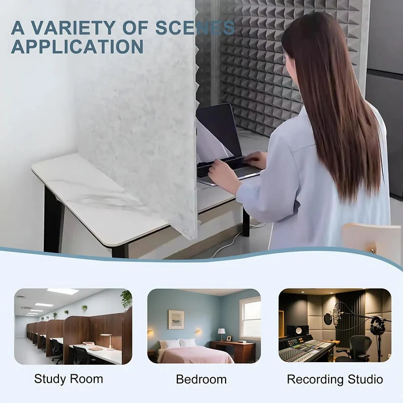 Heavy Duty Foldable Desktop Microphone Booth With 12mm High Density Honeycomb Acoustic Foam Soundproof Vocal Shield For Podcast Recording And Voiceovers That Squash Echo And Nail Your Vocals Every Time