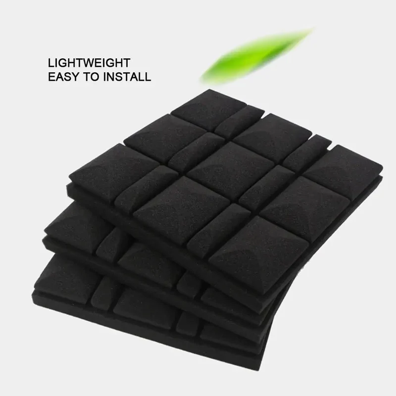 Heavy Duty 10 Pack Soundproof Acoustic Foam Panels 2X12X12 Inch Non Adhesive Wedge Tile Set For Home Studios That Slap Down Noise And Turn Any Flat Wall Into A Dope Recording Booth With Serious Top Tier Quality