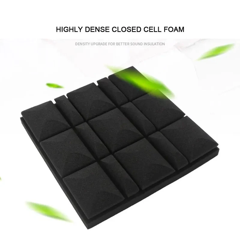 Heavy Duty 10 Pack Soundproof Acoustic Foam Panels 2X12X12 Inch Non Adhesive Wedge Tile Set For Home Studios That Slap Down Noise And Turn Any Flat Wall Into A Dope Recording Booth With Serious Top Tier Quality