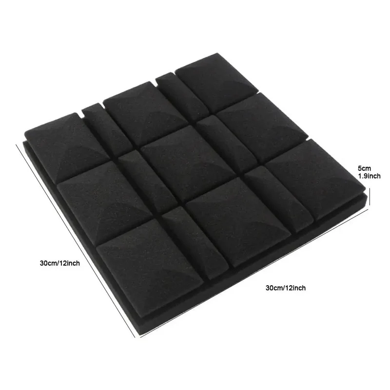 Heavy Duty 10 Pack Soundproof Acoustic Foam Panels 2X12X12 Inch Non Adhesive Wedge Tile Set For Home Studios That Slap Down Noise And Turn Any Flat Wall Into A Dope Recording Booth With Serious Top Tier Quality