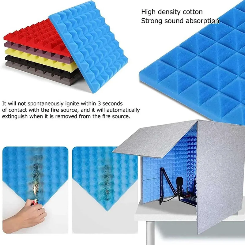 Straight Fire Desktop Soundproof Mic Booth Cube High Density Acoustic Foam Vocal Isolation Shield Game Changer For Streamers To Lock In Crisp Recordings And Kill That Room Echo Now