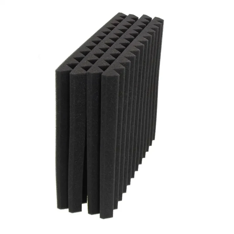 Built Tough Acoustic Foam Panels 6 Pack Soundproof Wedge Tiles Killer Echo Reduction Quick Grip Install Flame Retardant Sound Deadening Acoustic Insulation For Home Studio And Office