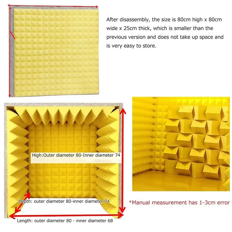 Portable Desktop Soundproof Booth Cover With Dense Acoustic Foam Panels That Make Vocals Hit Different While Blocking Room Echoes Tight Without Breaking Your Budget