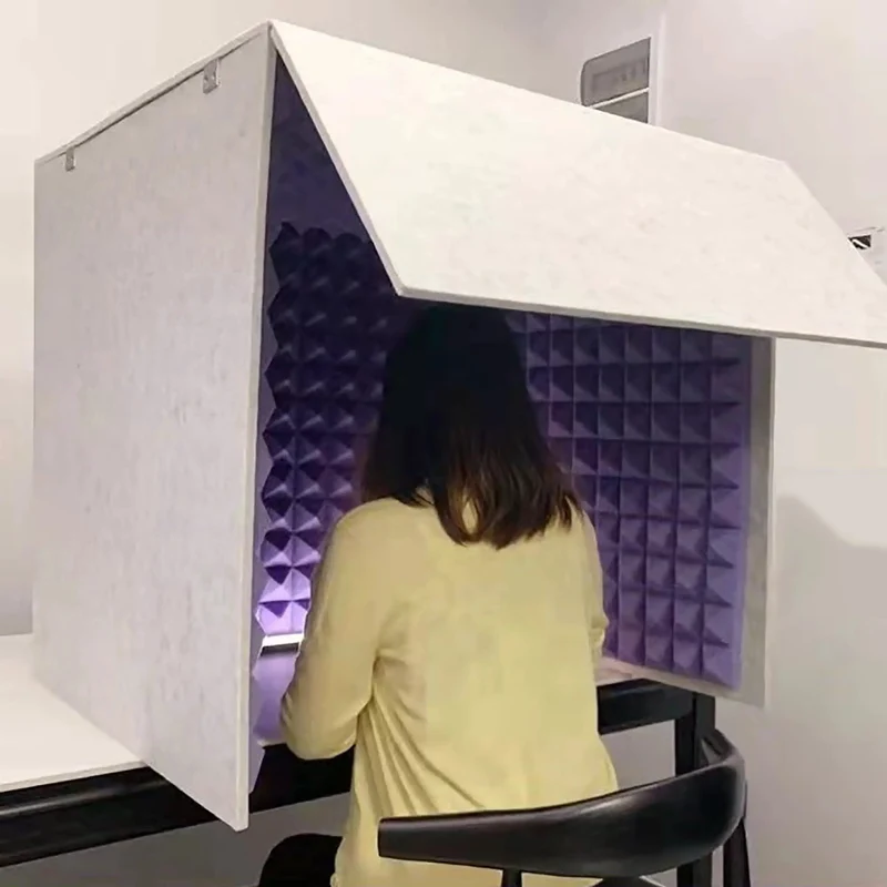 Straight Fire Desktop Soundproof Recording Booth With Heavy Duty Acoustic Foam Vocal Shield Perfect For Home Podcasts And Streamers Compact Noise Dampening Cover That Blocks All Room Echoes Without Ruining Your Creative Vibes