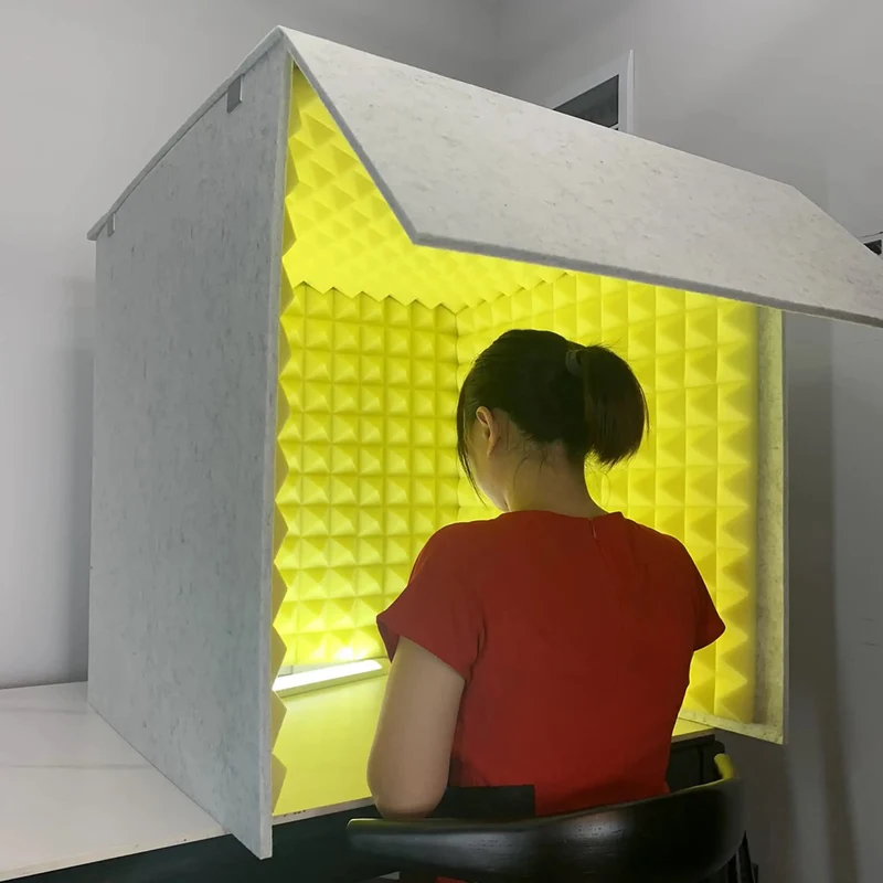 Straight Fire Desktop Soundproof Recording Booth With Heavy Duty Acoustic Foam Vocal Shield Perfect For Home Podcasts And Streamers Compact Noise Dampening Cover That Blocks All Room Echoes Without Ruining Your Creative Vibes