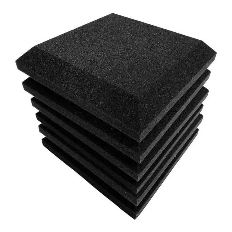 Solid Soundproof Foam Panels For Home Studio Acoustic Wall Tiles With Beveled Wedge Design Flame Retardant Polyurethane Insulation Bricks Crush Echo And Block Room Noise 12 Pack Next Level Audio Gear Boasting Pro Grade Build Smooth Finish For Any Project