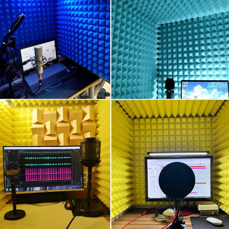 Portable Desktop Vocal Booth And Soundproof Recording Isolation Shield, Flame Retardant Foam Panel That Swallows Room Echo, Straight Up Studio Grade Audio Capture For Tight Spaces And Quick Setups