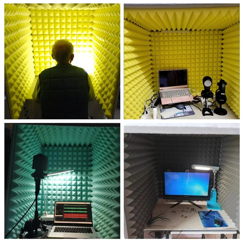 Badass Desktop Sound Booth Featuring Legit Acoustic Foam Panels For Pro Level Vocal Recording And Smooth Noise Blocking Audio Isolation Shield For Home Studios