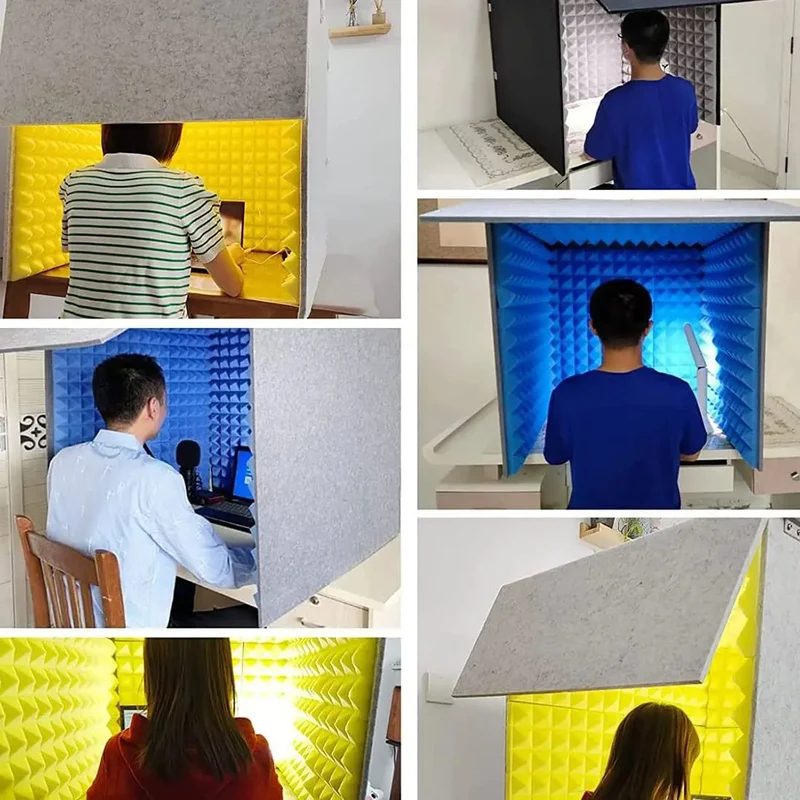 Portable Desktop Soundproof Vocal Booth With Heavy Duty Acoustic Foam Panel And Quick Setup Recording Shield Blows Out Room Echo Perfect For Clean Home Studio Takes Big Time