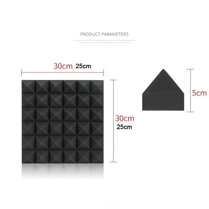 Top Shelf 12 Pack Pyramid Acoustic Foam Wall Panels For Home Studio Soundproofing And Podcast Booths With Heavy Duty High Density Noise Blocking And Flame Safe Construction
