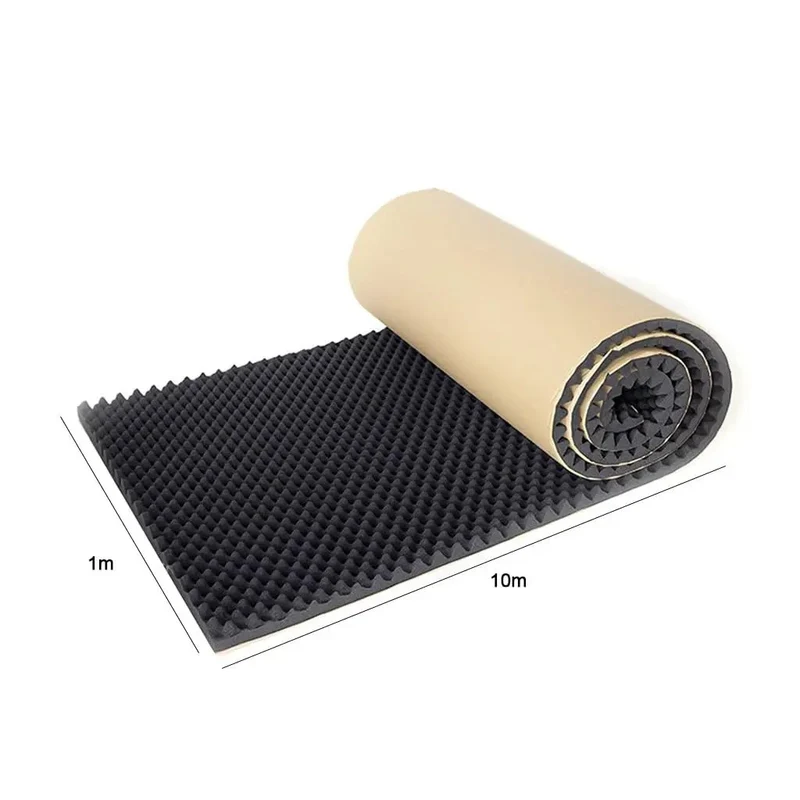 Premium Self Adhesive Egg Crate Acoustic Panels For Walls High Density Fireproof Sound Insulation Foam Roll Noise Cancelling Wall Treatment Grey Dope Sound Blocking To Squash Echoes And Keep Your Vibe Crisp