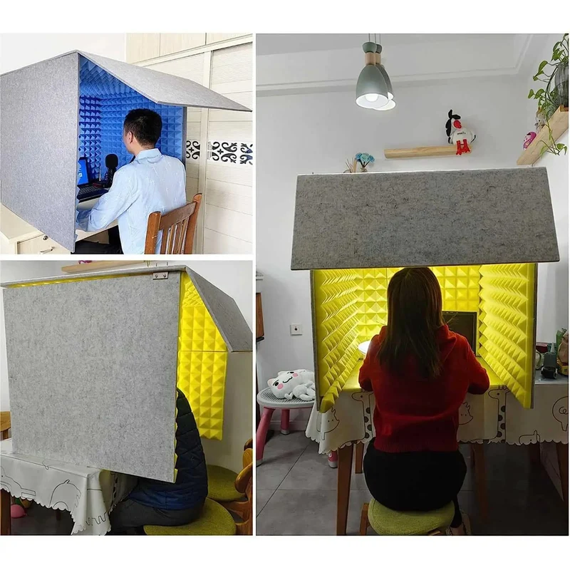 Portable Desktop Vocal Booth With Soundproof Recording Shield, High Density Acoustic Foam Cover That Kicks Room Echo To The Curb, Straight Fire Setup For Podcasters And Singers Who Want Crisp Audio Anywhere