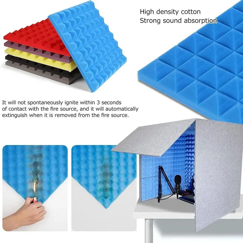 Portable Soundproof Booth Featuring Heavy Duty Foldable Acoustic Foam Panels For Desktop Microphones And Knock Down Background Noise To Bag Crystal Clear Vocals On The Fly Straight From The Box Effortless Desk Setup