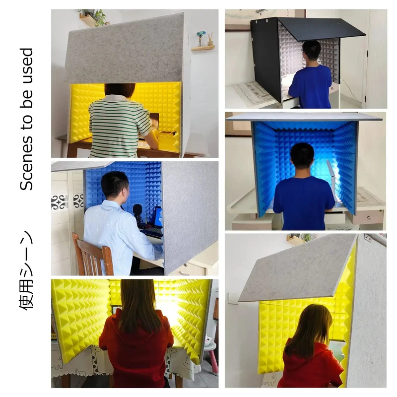Top Tier Portable Soundproof Booth Desktop Vocal Shield High Density Acoustic Foam Panels That Knock Out Echoes And Background Noise For Bangin Home Studio Recordings