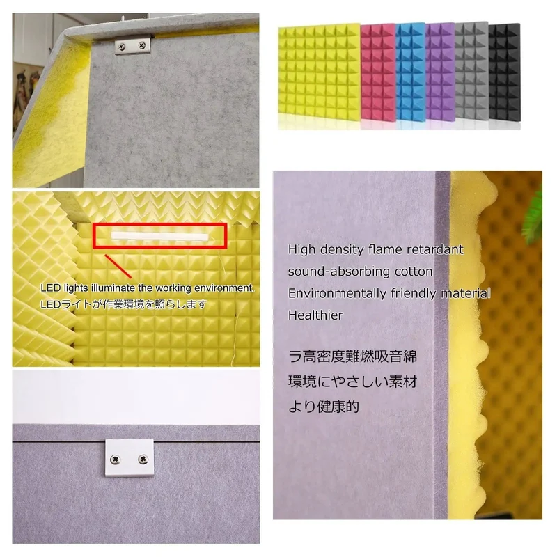 Top Tier Portable Soundproof Booth Desktop Vocal Shield High Density Acoustic Foam Panels That Knock Out Echoes And Background Noise For Bangin Home Studio Recordings