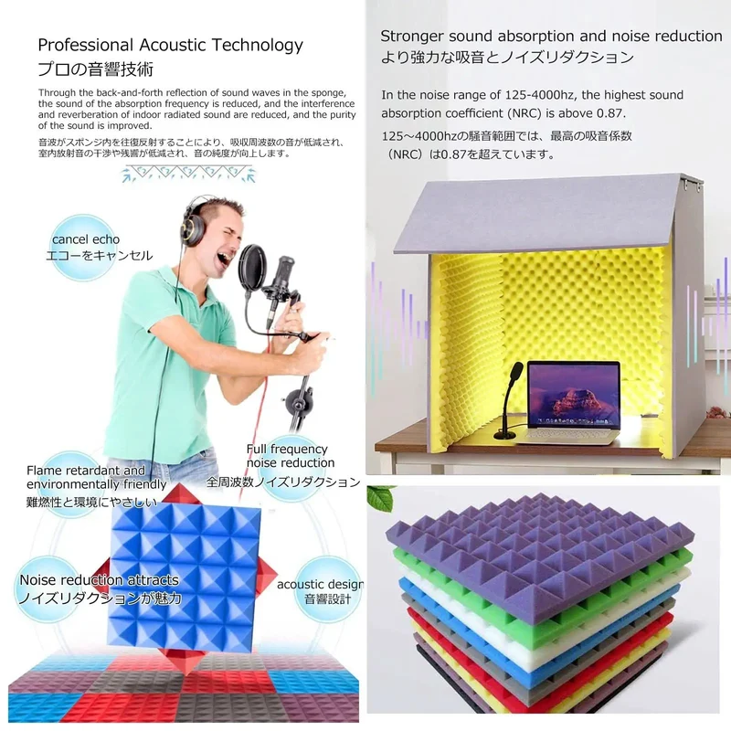 Top Tier Portable Soundproof Booth Desktop Vocal Shield High Density Acoustic Foam Panels That Knock Out Echoes And Background Noise For Bangin Home Studio Recordings