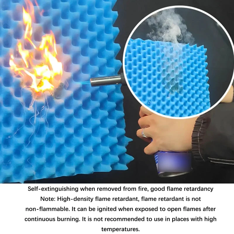 Solid Knockout Acoustic Foam Panels For Sound Proofing Walls And Noise Reduction Recording Studio Egg Crate Tiles With Easy Peel And Stick Backing Plus Flame Retardant Ultra Durable Build