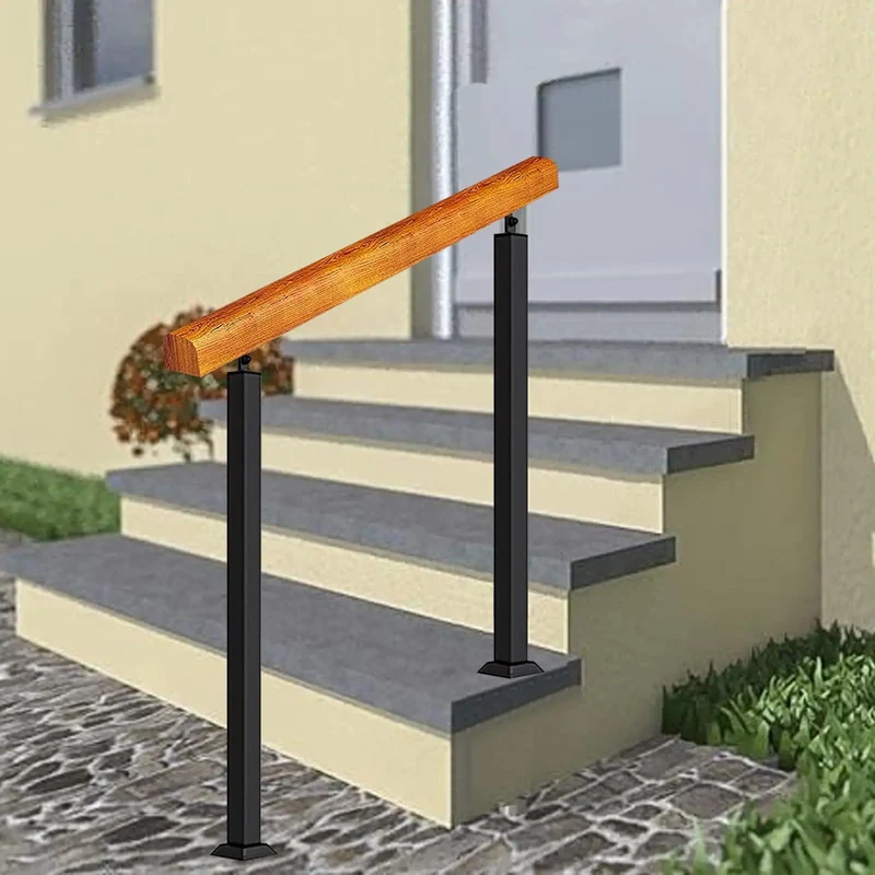 Rock Solid Adjustable Wooden Hand Railing For Floor Mount Bannister System Great For Indoor Outdoor Stairs Decks And Gardens Offering Zero Fuss Install Natural Timber Finish And Bulletproof Durability For Reliable Everyday Use