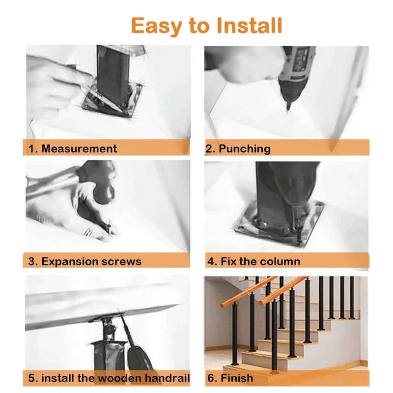 Heavy Duty Black Iron Balusters 8 Pack Rust Resistant Railing Spindles With Secure Flat Brackets Hella Tough Deck Stair Guardrails Porch And Patio Posts That Actually Hold Up