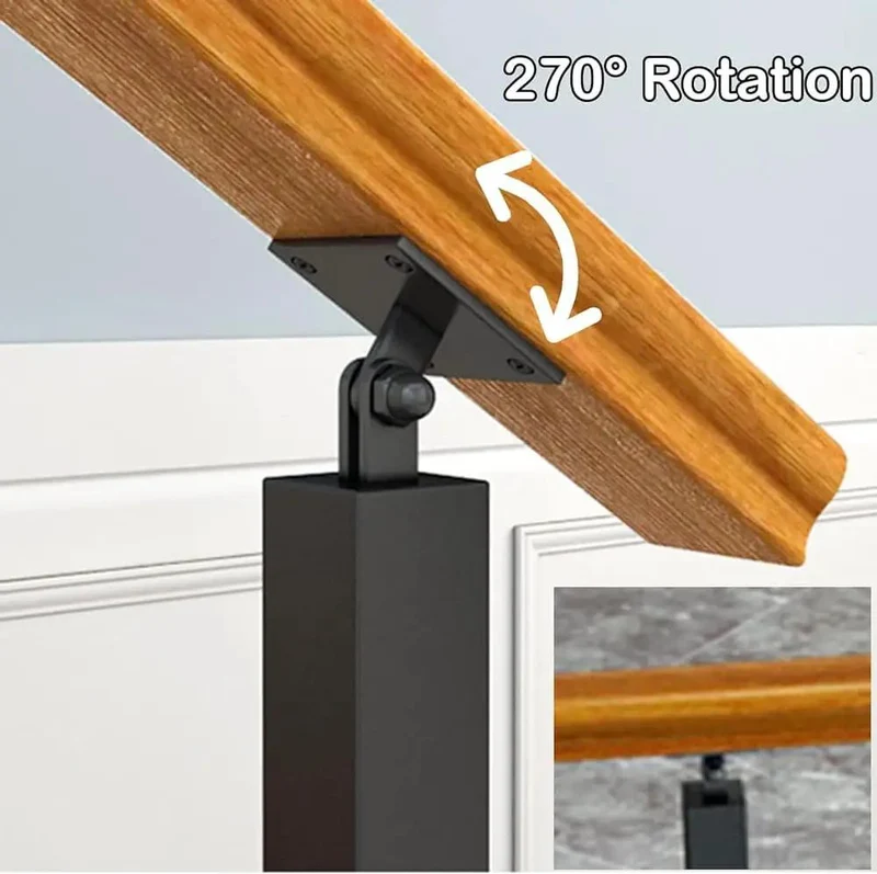Built Tough Matte Black Wrought Iron Deck Spindles With A Rock Solid 270 Degree Adjustable Side Mount Railing Post For Easy Stair Setup Or Patio Deck Glow Up Pack Of 8