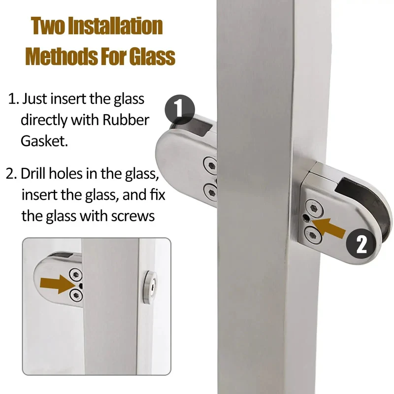 Super Heavy Duty Stainless Steel Glass Railing Baluster Post Clamp For Decks Patios And Balconies Slick Square Design For Outdoor Fencing And Stair Projects With Rock Solid Adjustability