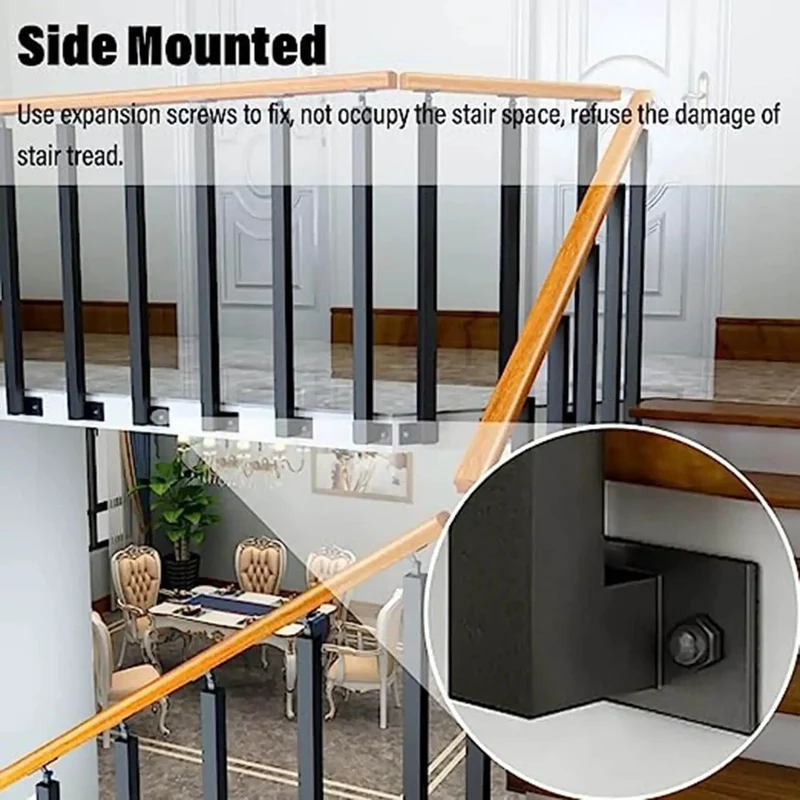 Top-Shelf Black Metal Railing Spindles With Adjustable Banister Columns For Deck Steps And Stairs Square Baluster Posts Offering 270 Degree Flexibility And A Heavy-Duty Build That Makes Installation A Breezy Task For Any Home Project.