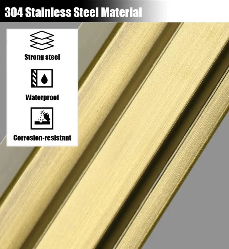 Hella Sturdy Gold Stainless Steel Deck Railing Posts For 10Mm To 12Mm Glass Panels Chef Kiss Finish Patio Guardrail Kit That Installs Smooth And Stays Super Solid Indoors Or Outdoors