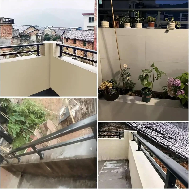 Heavy Duty Temporary Deck Railing Guardrail System Adjustable Safety Fence For Pets And Kids Weather Resistant Galvanized Steel With No Sweat Setup Outdoor Patio Barriers