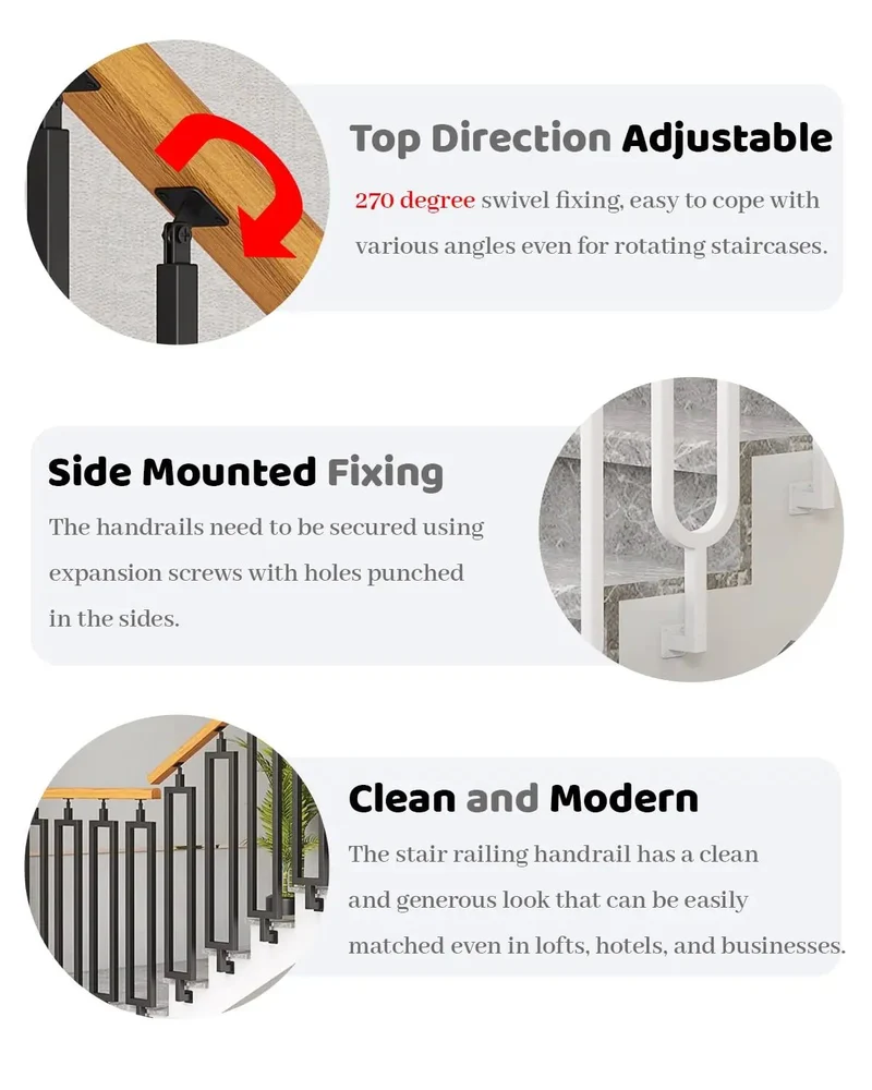 Rock Solid Adjustable Angle Stair Railing Bracket For Balusters And Spindles With Hella Tough Steel Build Perfect For Deck Porch Or Outdoor Stairs Featuring Smooth 0 To 270 Degree Rotation For Wood Or Metal Railings