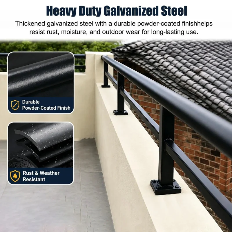Top Shelf Weatherproof Aluminum Rooftop Deck Railing Kit Easily Raises Low Parapet Walls For Extra Family Privacy And Outdoor Security With Smooth Horizontal Fence Extensions