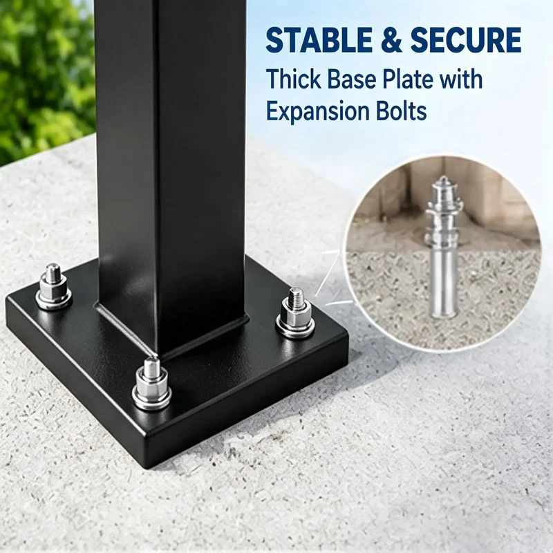 Heavy Duty Galvanized Steel Balcony Railing Extension Kit Rock Solid Fence Height Extender For Low Walls No Sweat Outdoor Setup Top Shelf Safety Guard