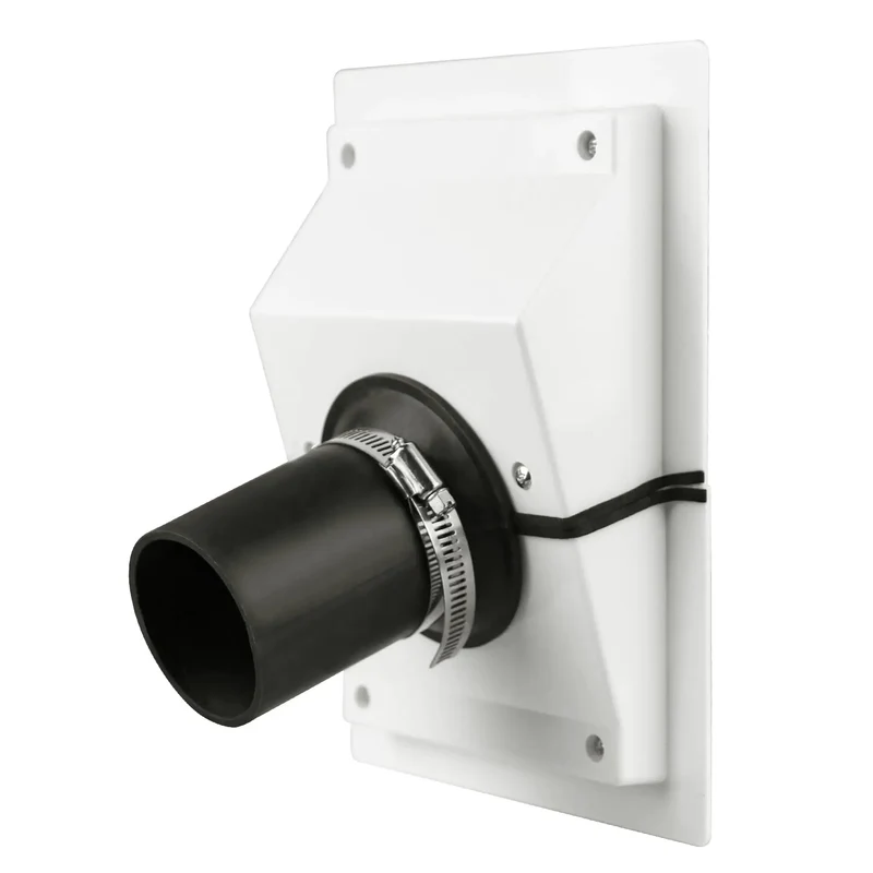 Slick White Wall Penetration Cover Kit For Ac Line Sets With Split Design To Hide Pipes Close Up Messy Drills Shut Down Drafts And Block Pests While Keeping Your Setup Airtight Looking Pro Grade And Super Neat For Any Duct Work Job