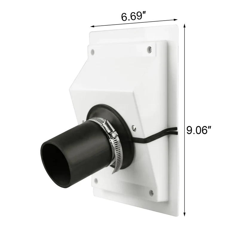 Slick White Wall Penetration Cover Kit For Ac Line Sets With Split Design To Hide Pipes Close Up Messy Drills Shut Down Drafts And Block Pests While Keeping Your Setup Airtight Looking Pro Grade And Super Neat For Any Duct Work Job