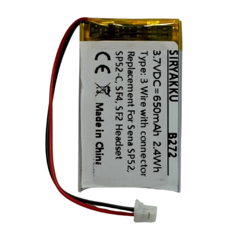 Batterie Li-Po 650mAh pour intercom Sena 2 fils