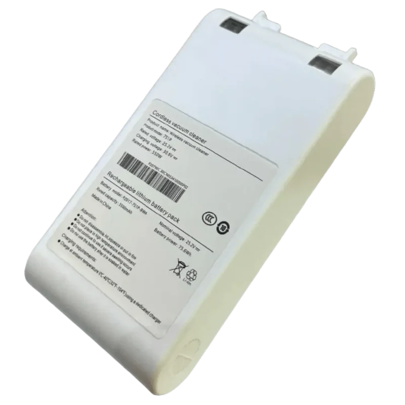 Batterie 25.2V 14 pins pour aspirateur Dreame V11, V11SE, V12 - Blanche