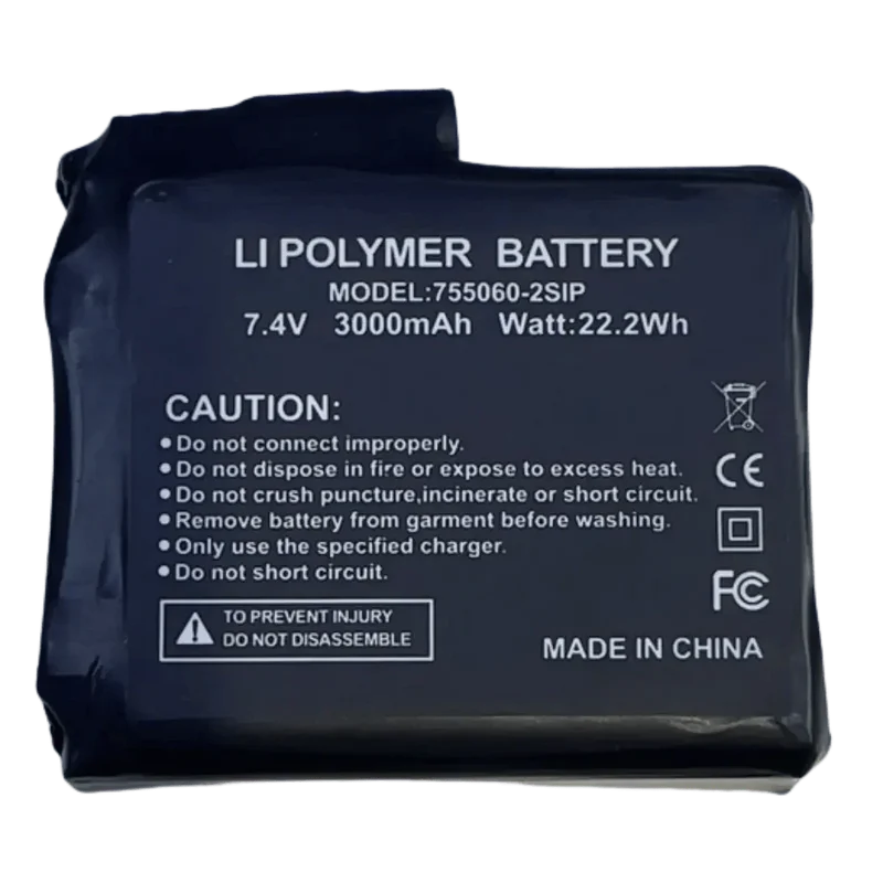 chargeur +2 Batteries + gants chauffants Li-Po 7.4V 3000mAh