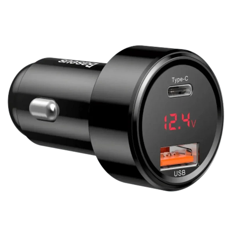 Chargeur allume cigare 12-24V voiture 45W USB et USB-C affichage LED