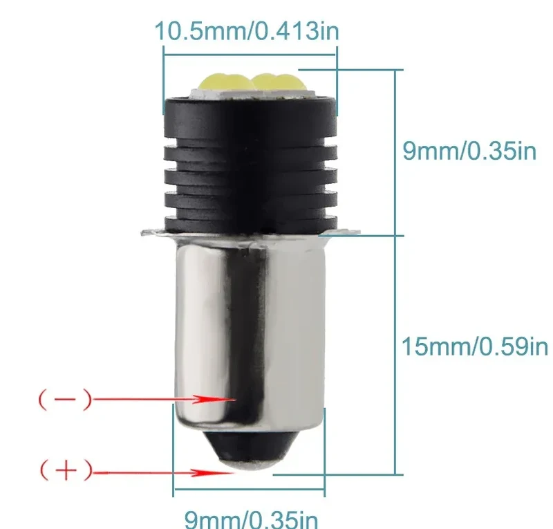 Ampoule LED P13,5S 3V pour lampe de poche Maglite