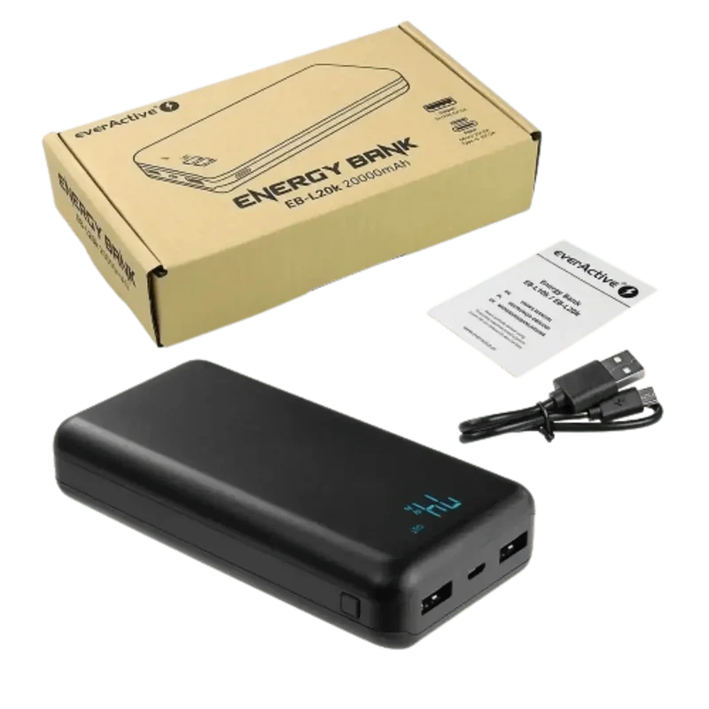 Batterie externe 20 000mAh PowerBank affichage LED